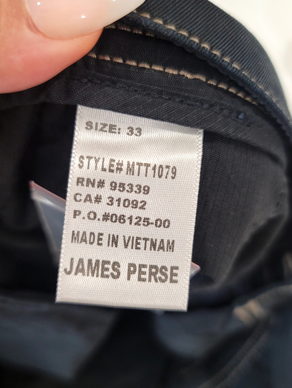 James Perse Standard Men’s  Contrast Stitch Chino Pants - Size 33 Crop - Picture 7 of 16